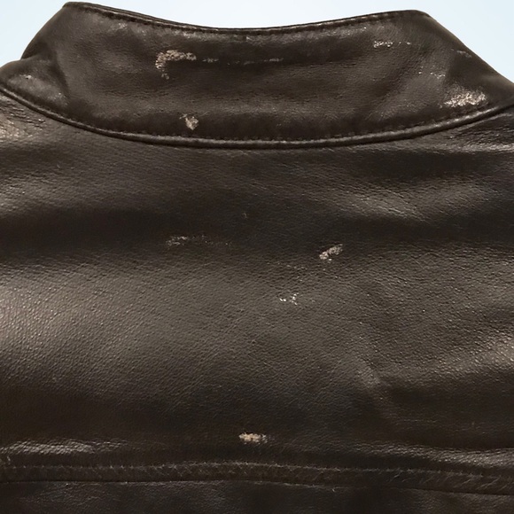 WILSONS LEATHER Maxima Vintage Leather Coat with Patches - LG - Picture 7 of 10